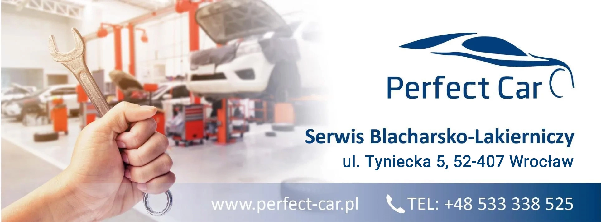 banner reklamowy Perfect Care blacharstwo
