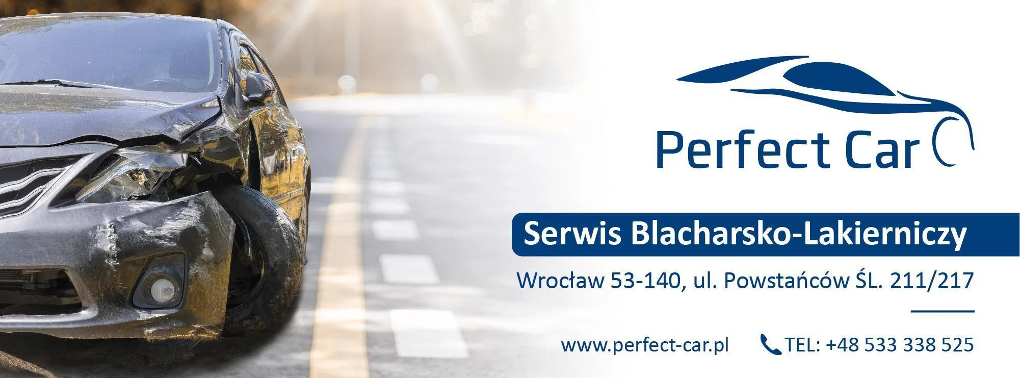 banner reklamowy Perfect Care blacharstwo